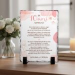 placă de ardezie "nunta de aluminiu" – cadou aniversar 10 ani, personalizat cu nume