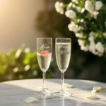 set pahare de Șampanie "nașa și nașul" – cadou personalizat pentru nași