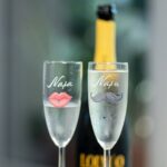 set pahare de Șampanie "nașa și nașul" – cadou personalizat pentru nași