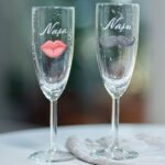 set pahare de Șampanie "nașa și nașul" – cadou personalizat pentru nași
