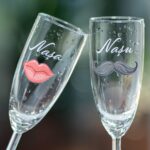 set pahare de Șampanie "nașa și nașul" – cadou personalizat pentru nași