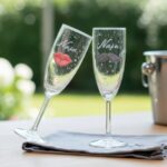 set pahare de Șampanie "nașa și nașul" – cadou personalizat pentru nași