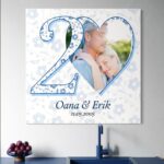 tablou aniversar "povestea noastră" – cadou personalizat pentru nunta de aur, rubin, perle, porțelan sau aluminiu