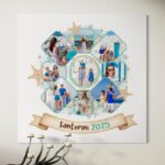 tablou canvas "jurnal de vacanță" – colaj personalizat cu poze și destinație