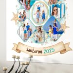 tablou canvas "jurnal de vacanță" – colaj personalizat cu poze și destinație