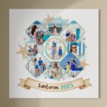 tablou canvas "jurnal de vacanță" – colaj personalizat cu poze și destinație