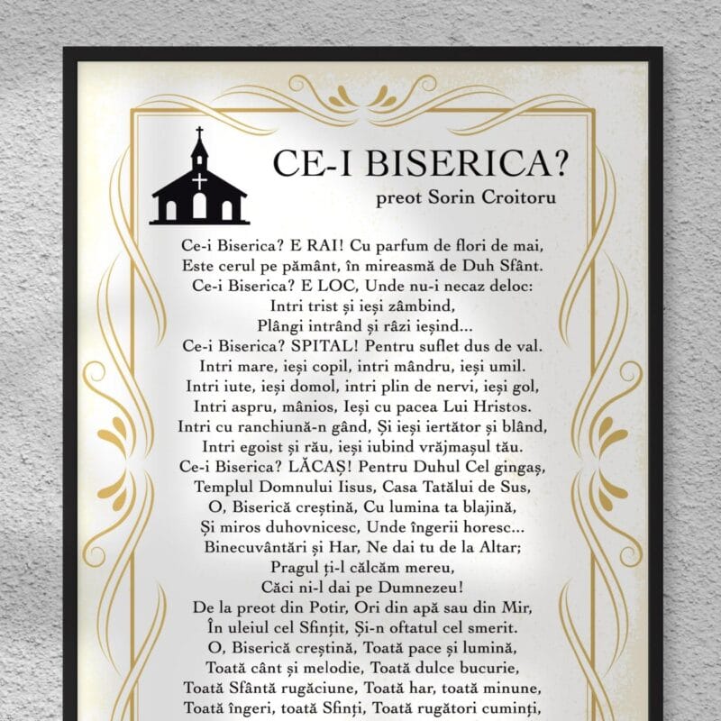 tablou elegant personalizat cu textul tău – model "poezie creștină"