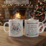 cană personalizată de crăciun pentru polițist "un crăciun luminos pentru eroul siguranței"