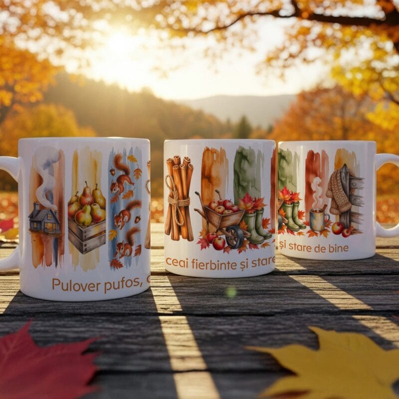cană personalizată de toamnă "stare de bine" adaugă propriul tău mesaj