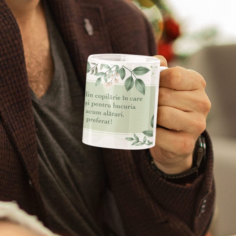 cană personalizată pentru frate cadou amuzant cu mesaj "te aș fi dat la schimb..."