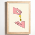 cutie de chei personalizată "comoara ascunsă" ramă foto și suport pentru chei