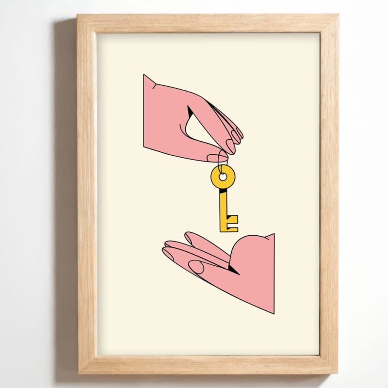 cutie de chei personalizată "comoara ascunsă" ramă foto și suport pentru chei