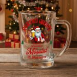 halbă personalizată "ajutorul moșului la băut bere" cadou amuzant de crăciun