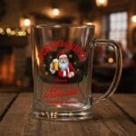 halbă personalizată "ajutorul moșului la băut bere" cadou amuzant de crăciun