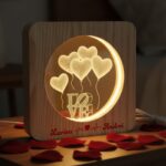 lampă led personalizată "lumina iubirii" cadou romantic pentru cupluri cu nume