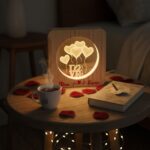 lampă led personalizată "lumina iubirii" cadou romantic pentru cupluri cu nume