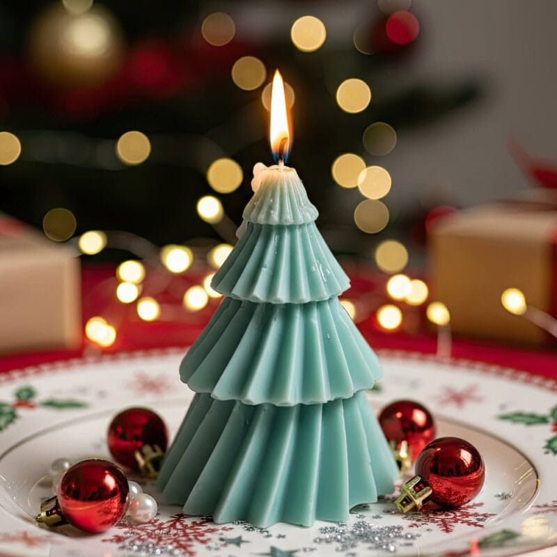 lumânare decorativă "brad de sărbătoare"