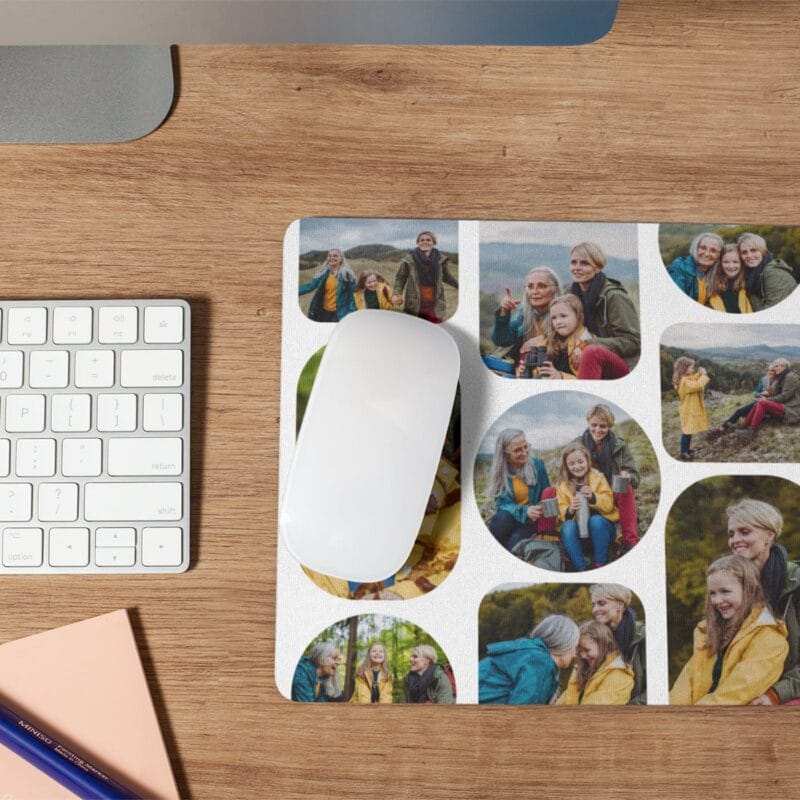 mousepad personalizat cu colaj foto – amintirile preferate la birou