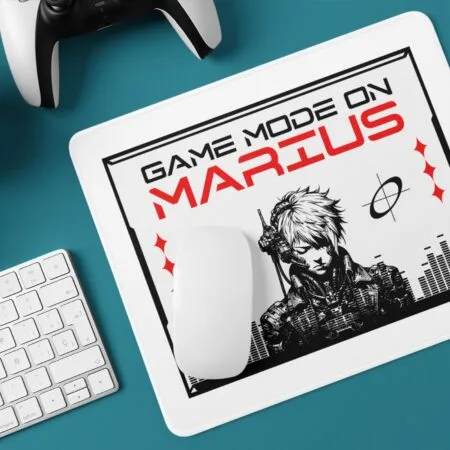 mousepad personalizat "game mode on" cadou ideal pentru gameri cu nume