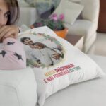 pernă personalizată de crăciun "magie cu tine" cadou romantic pentru cupluri cu poză