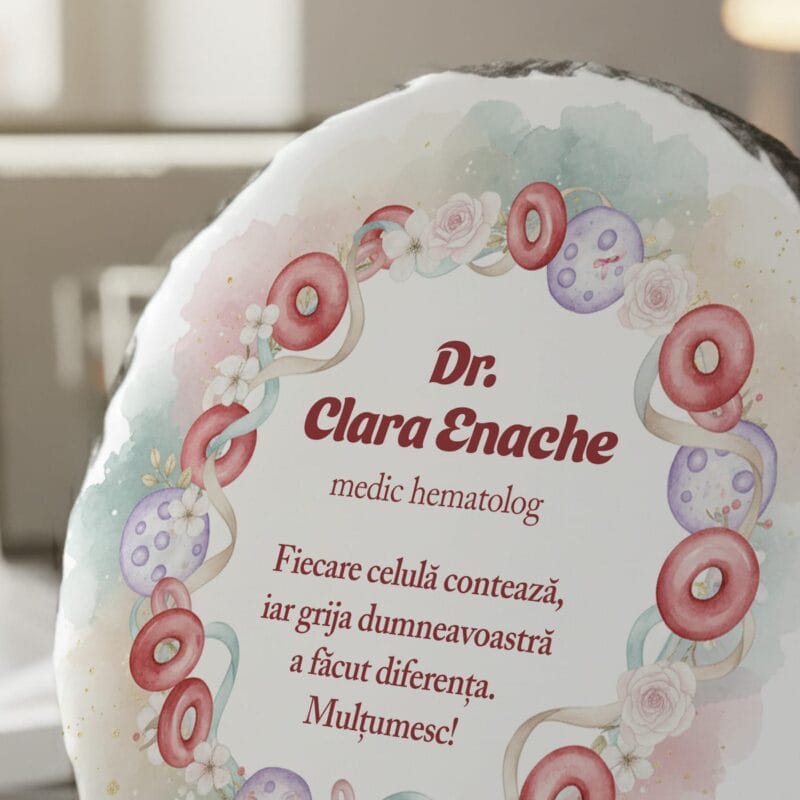 placă de ardezie pentru medic hematolog cadou de mulțumire "fiecare celulă contează"