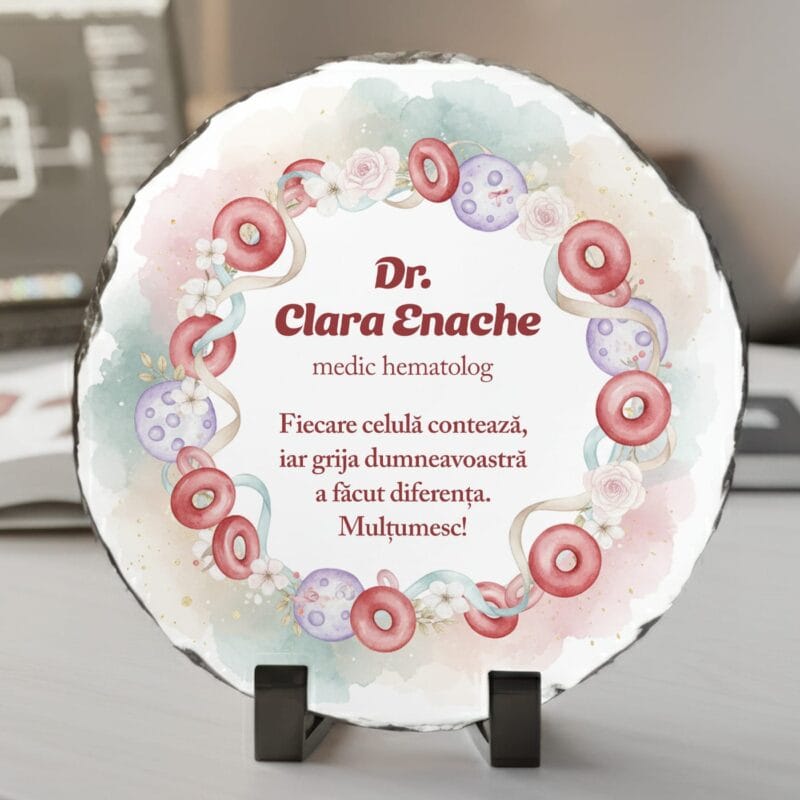 placă de ardezie pentru medic hematolog cadou de mulțumire "fiecare celulă contează"