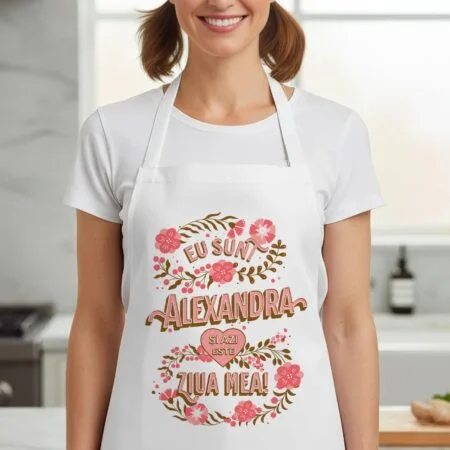 Șorț personalizat de zi de naștere "azi e ziua mea!" cadou unic cu nume