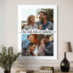 tablou colaj personalizat cu 3 poze "tu ești tot ce iubesc" – cadou pentru partener