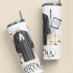 termos personalizat pentru avocat "simbolurile justiției" cadou elegant cu nume