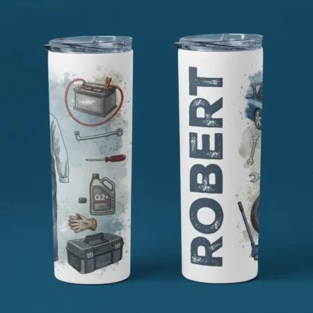 termos personalizat pentru mecanic "atelierul auto" cadou unic cu nume