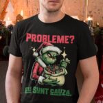 tricou amuzant de crăciun "grinch e cauza" cadou pentru bărbați cu atitudine