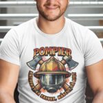 tricou pentru pompieri "antrenat să salvez" cadou personalizat cu motto pentru bărbați