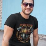tricou pentru pompieri "antrenat să salvez" cadou personalizat cu motto pentru bărbați