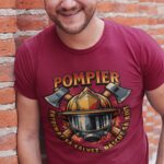 tricou pentru pompieri "antrenat să salvez" cadou personalizat cu motto pentru bărbați