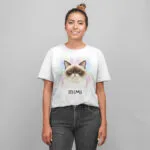 tricou personalizat cu pisici "portret felin" alege rasa și adaugă numele pisicii tale