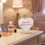trofeu cristal personalizat "inimă pentru mama" cadou de lux cu mesaj