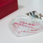 trofeu cristal personalizat "inimă pentru mama" cadou de lux cu mesaj