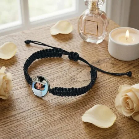 brățară personalizată "amintirea de la mână" talisman Împletit cu fotografie