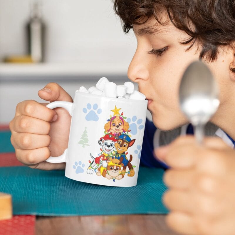 cană personalizată "patrula de crăciun" cadou magic cu paw patrol și nume