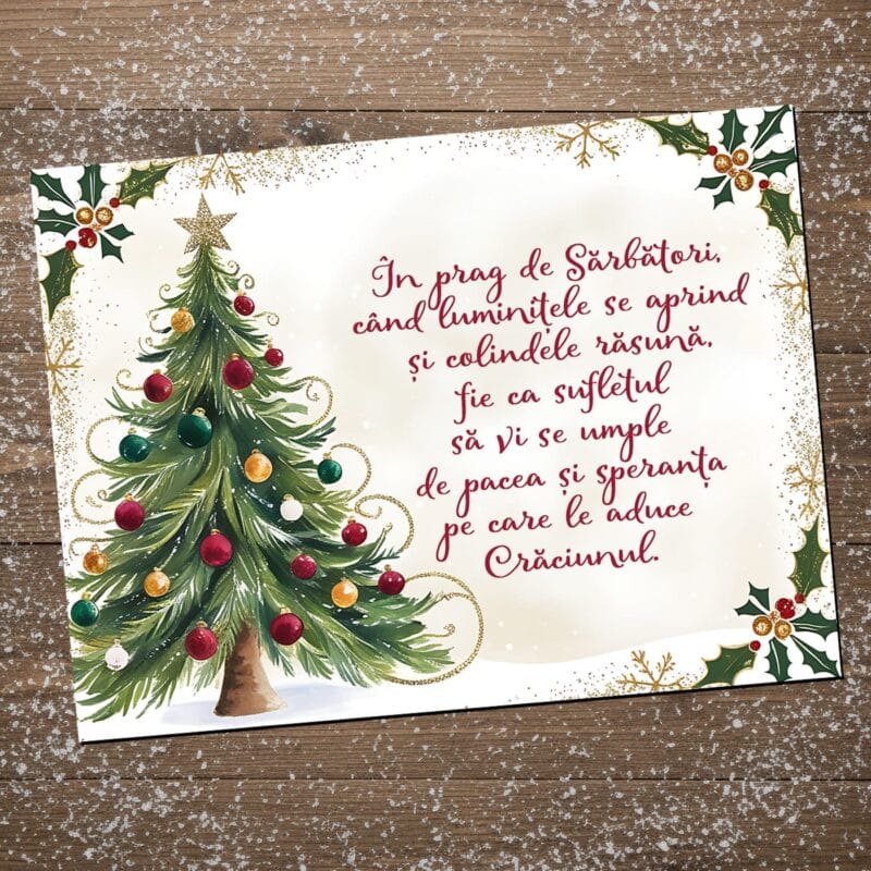 magnet personalizat "o urare de păstrat" cadou de crăciun cu mesaj