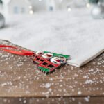 ornament metalic "medalion de familie" cadou de crăciun personalizat cu 3 poze