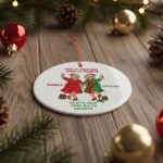 ornament personalizat de crăciun "prietene până la moarte" cadou amuzant pentru cea mai bună prietenă