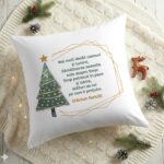 pernă personalizată "adevărata sărbătoare" cadou de crăciun cu mesaj de suflet