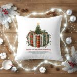 pernă personalizată de crăciun pentru Învățătoare cadou "cartea cunoașterii"