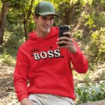 set hanorace cuplu "the real boss" cadou amuzant pentru iubiți