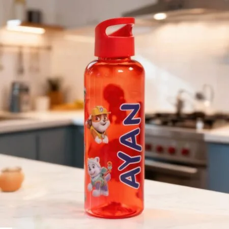 sticlă de apă "misiunea hidratare" personalizată cu paw patrol și numele copilului