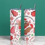 termos personalizat "caloriile nu contează" cadou amuzant de crăciun pentru ea