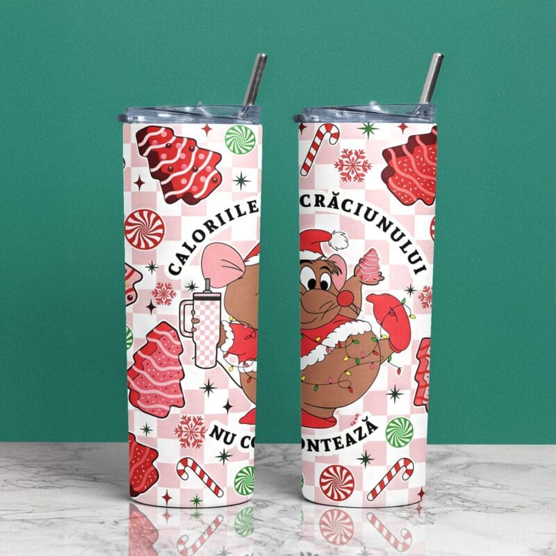 termos personalizat "caloriile nu contează" cadou amuzant de crăciun pentru ea