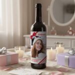 vin personalizat "toast ul sărbătoritei" cadou elegant de onomastică cu poză