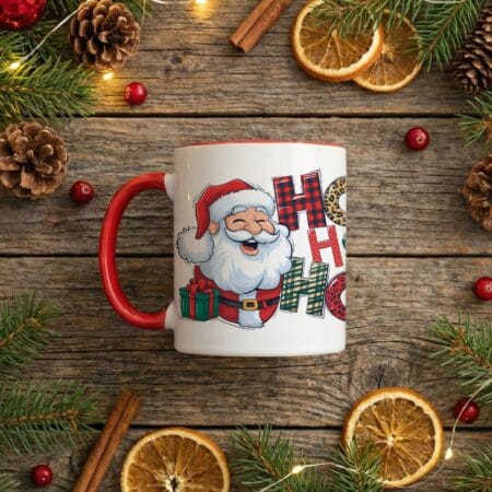 cană personalizată "urări și bani" moș crăciun amuzant & mesaj haios